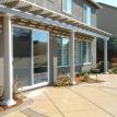 Roman Columns under Window Awning